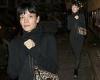 Lily Allen cuts a chic figure in a black midi dress after her performance in ...
