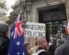 Bizarre moment protests break out against Australia's lockdown in London