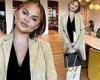 Chrissy Teigen shows off the business chic look she wore to the courthouse for ...