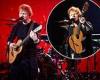Ed Sheeran looks in his element as he takes to the stage in Stockholm