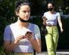 Camila Mendes turns heads as she showcases her toned abs in colorful crop top ...