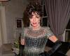 Joan Collins, 88, dazzles in a semi-sheer bejewelled ballgown