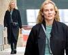 Diane Kruger steps out in stylish black trench coat with Dior bag slung over ...
