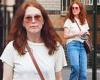 Julianne Moore much younger than her age and steps out in casual clothing ...