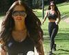 Covid Melbourne: WAG Alex Pike flaunts her abs in the Botanic Gardens