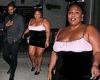 Lizzo shows off her curves in a short dress as she enjoys a night out with ...