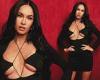 Megan Fox takes the plunge in a sexy cut-out mini dress as she strikes a pose ...