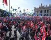 Left-wing protestors take to the streets of Italy in anti-fascist rally