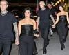 Kourtney Kardashian and Travis Barker coordinate in head-to-toe black for date ...