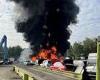 Massive car fire at recycling plant causes delays on M6 after sending thick ...