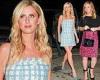 Nicky Hilton is all legs in a strapless gingham dress as she grabs dinner in LA ...
