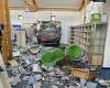 Elderly couple are left trapped in a LIBRARY after their car smashed through ...