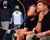 James Corden enjoys a family outing with his son Max, 10, at the Staples Center ...
