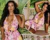 Maya Jama sends pulses racing as she sizzles in extreme plunging floral mini ...