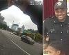 Moment Atlanta cop is struck and thrown to pavement by out-of-control car as he ...