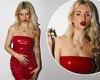 Lottie Moss dons a red latex mini dress in a Halloween campaign for ...