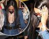 Naomi Campbell, 51, suffers a nip slip while going braless in a plunging denim ...