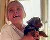 Puppy love! Moment girl, 9, bursts into tears of joy when her mother surprises ...