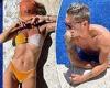 Pip Edwards and Michael Clarke enjoy a day by the pool after rekindling their ...