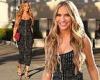 Chrishell Stause dazzles in a sequined bodycon sundress while filming scenes ...
