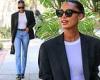 Jasmine Tookes looks like she means business in a structured blazer and classic ...
