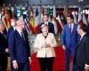 EU leaders give Angela Merkel standing ovation at her last summit after ...