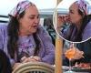 Kate Langbroek enjoys a Freedom Day dinner out in St Kilda in Melbourne