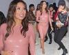 Jeannie Mai shows off her baby bump as she leaves Lori Harvey's SKN launch ...