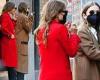 Mary-Kate and Ashley Olsen rock colored overcoats as they step out for a smoke ...