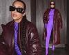 Kim Kardashian makes a statement in sexy skintight purple ensemble... days ...
