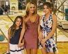 Amanda Holden, 50, cuddles up to daughters Lexi, 15, and Hollie, nine, in rare ...