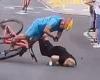 sport news Cycle race spectator wipes out frontrunner in brutal collision in Canary ...