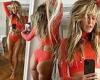 Heidi Klum flashes abs in orange crop top and briefs from Kim Kardashian's ...