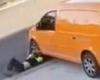 Scooter rider is run over TWICE by the same van in Summer Hill, in Sydney, CCTV ...