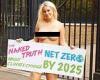 Topless Extinction Rebellion activist, 31, strips off at Downing Street  to ...