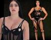 Madonna's daughter Lourdes Leon strikes a sexy pose in a racy black latex ...