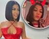 Kourtney Kardashian is red hot in a latex dress before showing her devilish ...