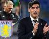 sport news Aston Villa make informal contact with Paulo Fonseca with pressure mounting on ...