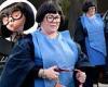 Melissa McCarthy dresses up as Edna 'E' Mode from Pixar's The Incredibles