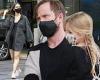 Aaron Paul's wife Lauren Parsekian rocks fitted dress and holds her midsection ...