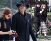 Tim Burton enjoys a casual stroll with a mystery woman in Rome 