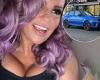 OnlyFans star Kerry Katona gets her purple hair styled at Cheshire salon