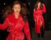 Tamara Francesconi flashes her toned pins in a red trench coat ahead of her ...