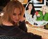 Kylie Minogue, 53, looks flawless in a fluffy black sweater during al fresco ...