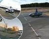 NYPD chase HELICOPTER that landed twice in one day in vacant parking lot before ...