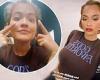 Rita Ora goes makeup-free and dons a skintight top as she shares a glamorous ...