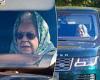 Queen is all smiles as she is driven around her Sandringham estate