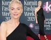 Jaime King shows off her model looks in one-shoulder black gown at Naot ...