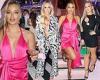 Love Island's  Lucinda Strafford goes braless in plunging pink satin dress