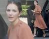 Katharine McPhee cuts a chic figure as she exits a vehicle during Los Angeles ...